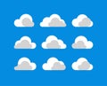 Vector clouds icon set