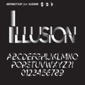 Abstract Flip Alphabet and Digit Vector Royalty Free Stock Photo