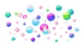 Abstract Floating Bubbles: Colorful Spheres in Airy Design, vector design Generative AI Royalty Free Stock Photo