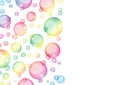 Abstract Floating Colorful Bubbles in White Background Royalty Free Stock Photo