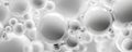 abstract floating white bubbles background