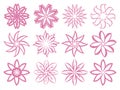 Abstract Flora Patterns Isolated Design Elements