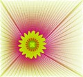 Abstract floral phsychedelic  arrangement illustration. Royalty Free Stock Photo