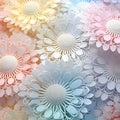 Abstract floral background with flowers in pastel colors. Vector illustration Royalty Free Stock Photo