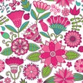 Abstract floral background, summer theme seamless pattern, wall Royalty Free Stock Photo