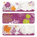 Abstract floral banners Royalty Free Stock Photo