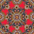 Abstract floral baroque geometric seamless pattern.