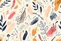 Abstract Floral and Botanical Seamless Pattern Design