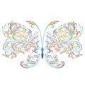 Abstract floral butterfly