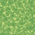 Abstract floral camouflage pattern