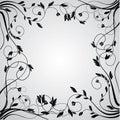 Abstract floral curly frame