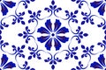 Blue and white decorative pattern