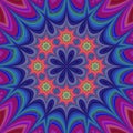 Abstract floral fractal kaleidoscope background