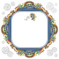 Abstract floral frame (series) Royalty Free Stock Photo