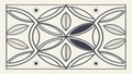 Abstract Floral Geometric Interlocking Pattern, vector design Generative AI Royalty Free Stock Photo