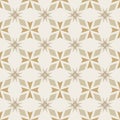Abstract floral geometric ornament. Luxury gold vector seamless pattern Royalty Free Stock Photo