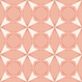 Abstract floral geometric ornament. Simple vector seamless pattern in pink tones Royalty Free Stock Photo