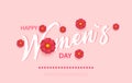 Abstract Floral Greeting card with 8 March - paper cut style greeting card, gift card. International Women s Day Royalty Free Stock Photo