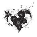 Abstract floral heart