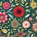 1564 Abstract Floral Illustrations: A creative and expressive background featuring abstract floral illustrations with intricate