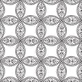 Abstract floral ornamental geometric seamless pattern.