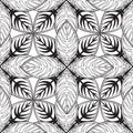 Abstract floral ornamental geometric seamless pattern.