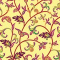 Abstract floral ornamnet. Flourish ornamental tiled pattern. Fan Royalty Free Stock Photo