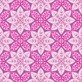 Abstract floral pattern. Geometric ornament seamless background. Royalty Free Stock Photo