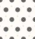 Abstract floral pattern. Seamless background. Black and white ornament. Graphic modern pattern. Royalty Free Stock Photo