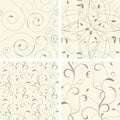 Abstract floral pattern set Royalty Free Stock Photo