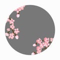 Abstract Floral Sakura Flower Japanese Natural Background Vector Illustration