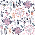 Abstract floral seamless adorable gentle elegance pattern with Royalty Free Stock Photo