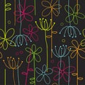 Abstract floral seamless background