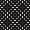 Abstract floral seamless pattern. Black and white minimalist geometric texture Royalty Free Stock Photo