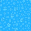 abstract floral Seamless pattern on blue background. For prints, greeting cards, invitations, wedding, birthday, party, Valentine Royalty Free Stock Photo