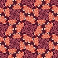 Abstract floral seamless pattern. Geometric ornament texture. Or Royalty Free Stock Photo