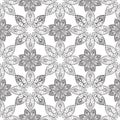 Abstract floral seamless pattern. Geometric ornament texture. Or Royalty Free Stock Photo