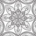 Abstract floral seamless pattern. Geometric ornament texture. Or Royalty Free Stock Photo