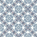 Abstract floral seamless pattern. Mosaic floral ornamental background. Muslim ornament in arab orient style. Arabic, Indian motifs