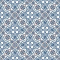 Abstract floral seamless pattern. Mosaic floral ornamental background. Muslim ornament in arab orient style. Arabic, Indian motifs