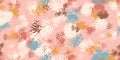 Abstract floral seamless pattern in pale warm colors. Camouflage endless background. Grunge dirty spots, animal skin Royalty Free Stock Photo