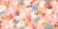 Abstract floral seamless pattern in pale warm colors. Camouflage endless background. Royalty Free Stock Photo