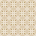 Abstract floral seamless pattern. Vector golden background. Geometric ornament Royalty Free Stock Photo