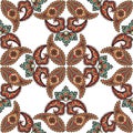 Abstract floral seamless vintage oriental background.