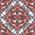 Abstract floral seamless vintage oriental background.