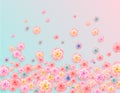 Abstract floral vector background - fresh spring morning colors