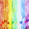 Abstract floral watercolor background with rainbow tulips, Royalty Free Stock Photo