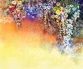 Abstract floral watercolor painting Royalty Free Stock Photo