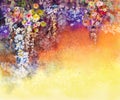 Abstract floral watercolor painting Royalty Free Stock Photo