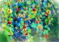 Abstract floral watercolor painting Royalty Free Stock Photo